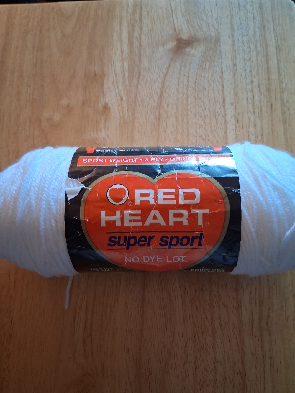 Red Heart Super Sport White Yarn - Soft 3-Ply